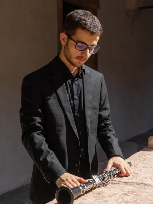 Bernado Bertamini, Klarinettist in einem Konzert in der Saison 2025/26 bei Elysium Concerts