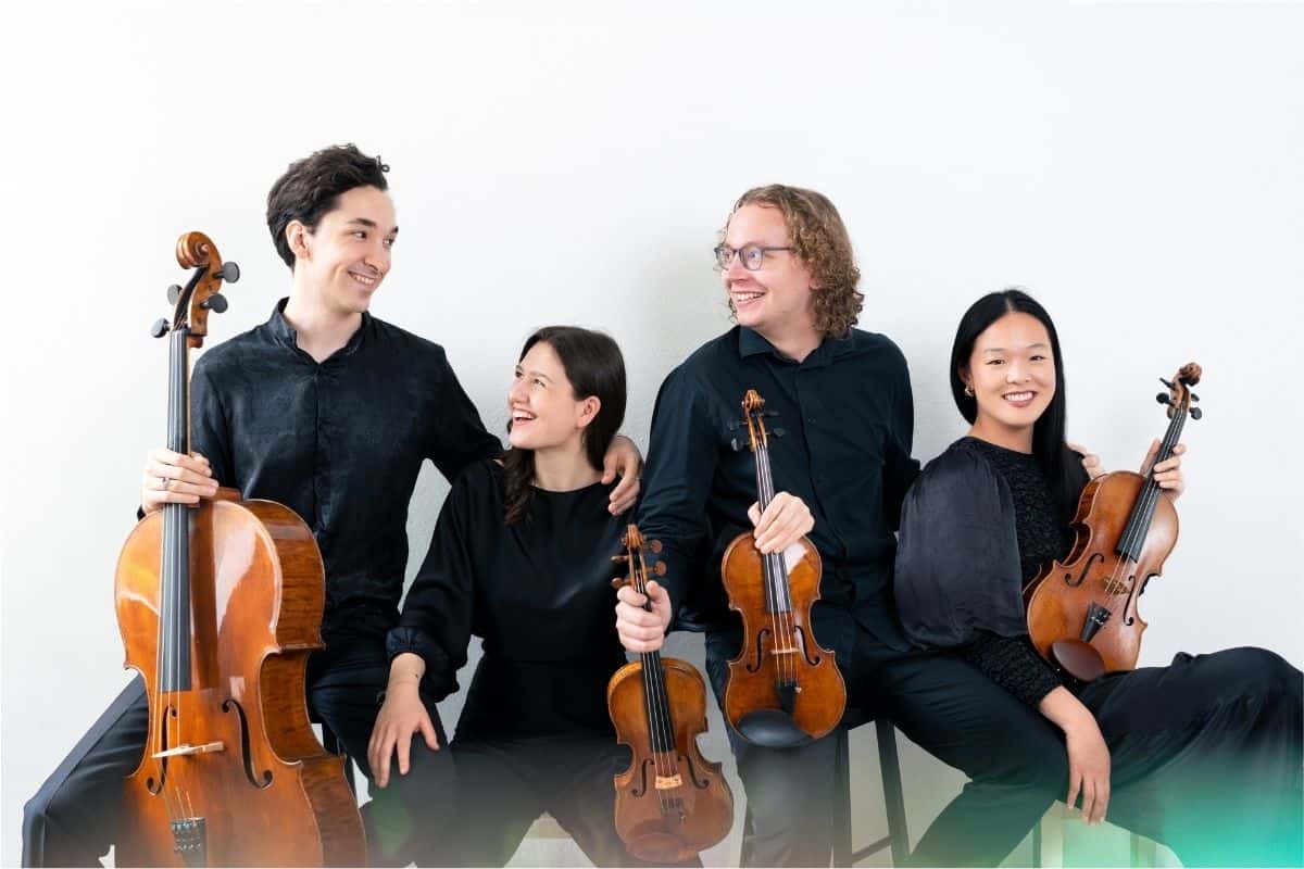Das Motus Quartett bei einem Konzert von Elysium Concerts im Schloss Nymphenburg München